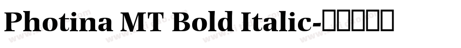 Photina MT Bold Italic字体转换